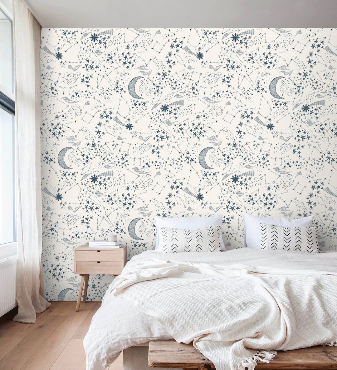 Celestial Wallpaper Neutral Wall Paper Stars