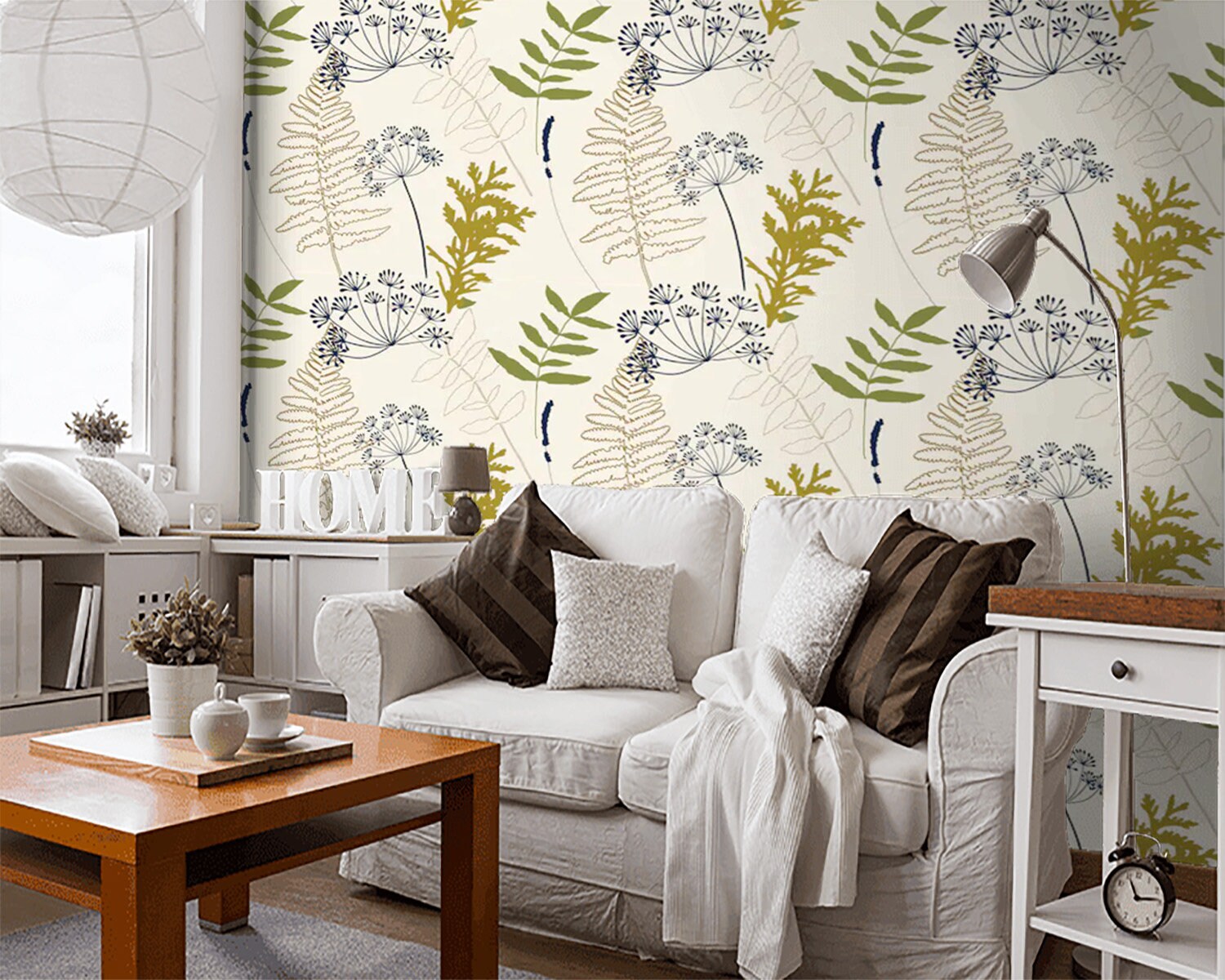 Wallpaper Herbs Botanical Peel and Stick Removable Wall Paper Etsy