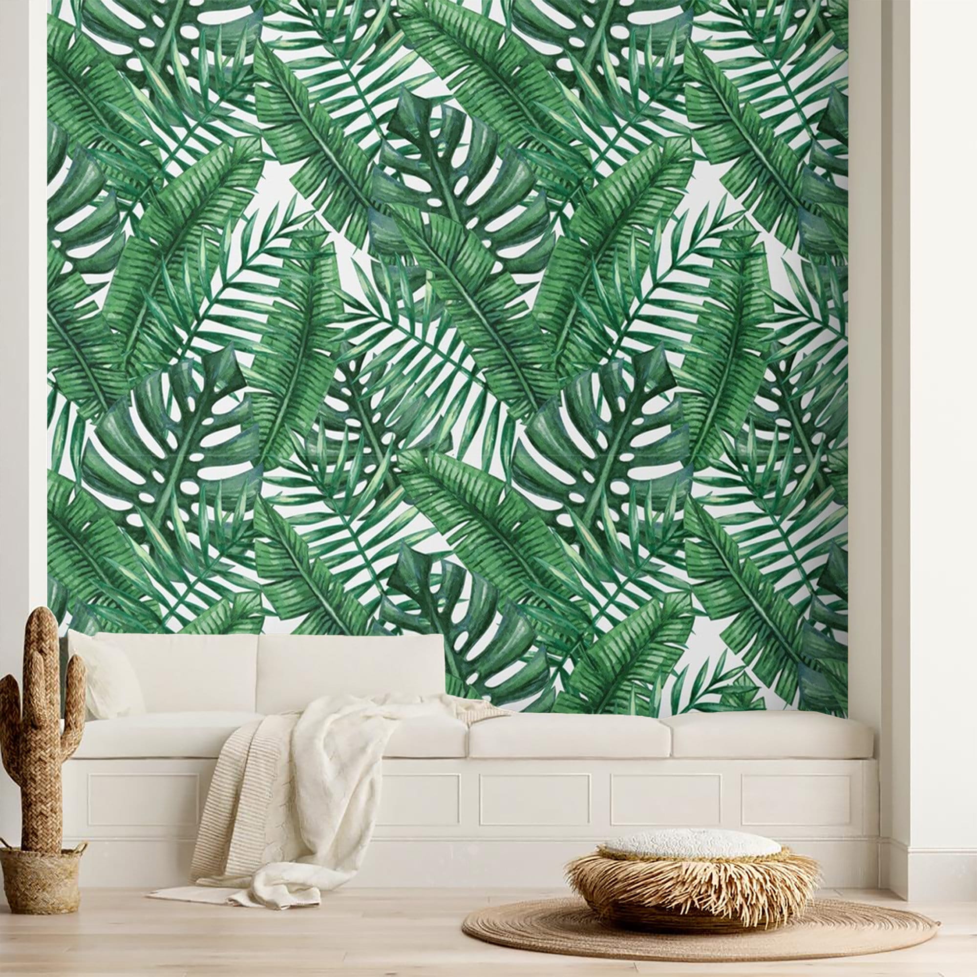 Tropical Wallpaper Peel and Stick Palm Leaves Removable | Etsy