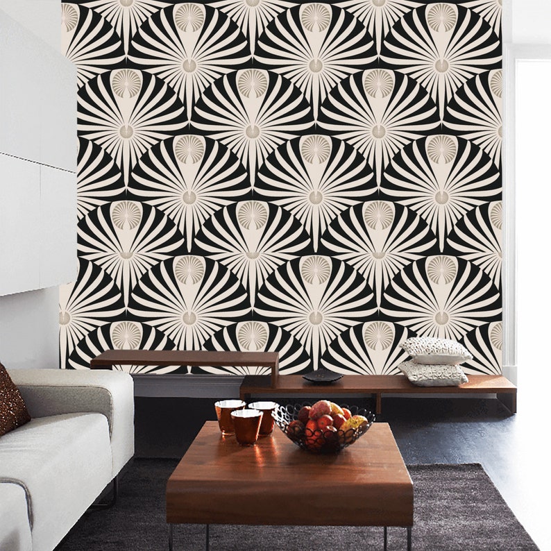 Wallpaper Art Deco Peel and Stick Self Adhesive Modern Wall | Etsy