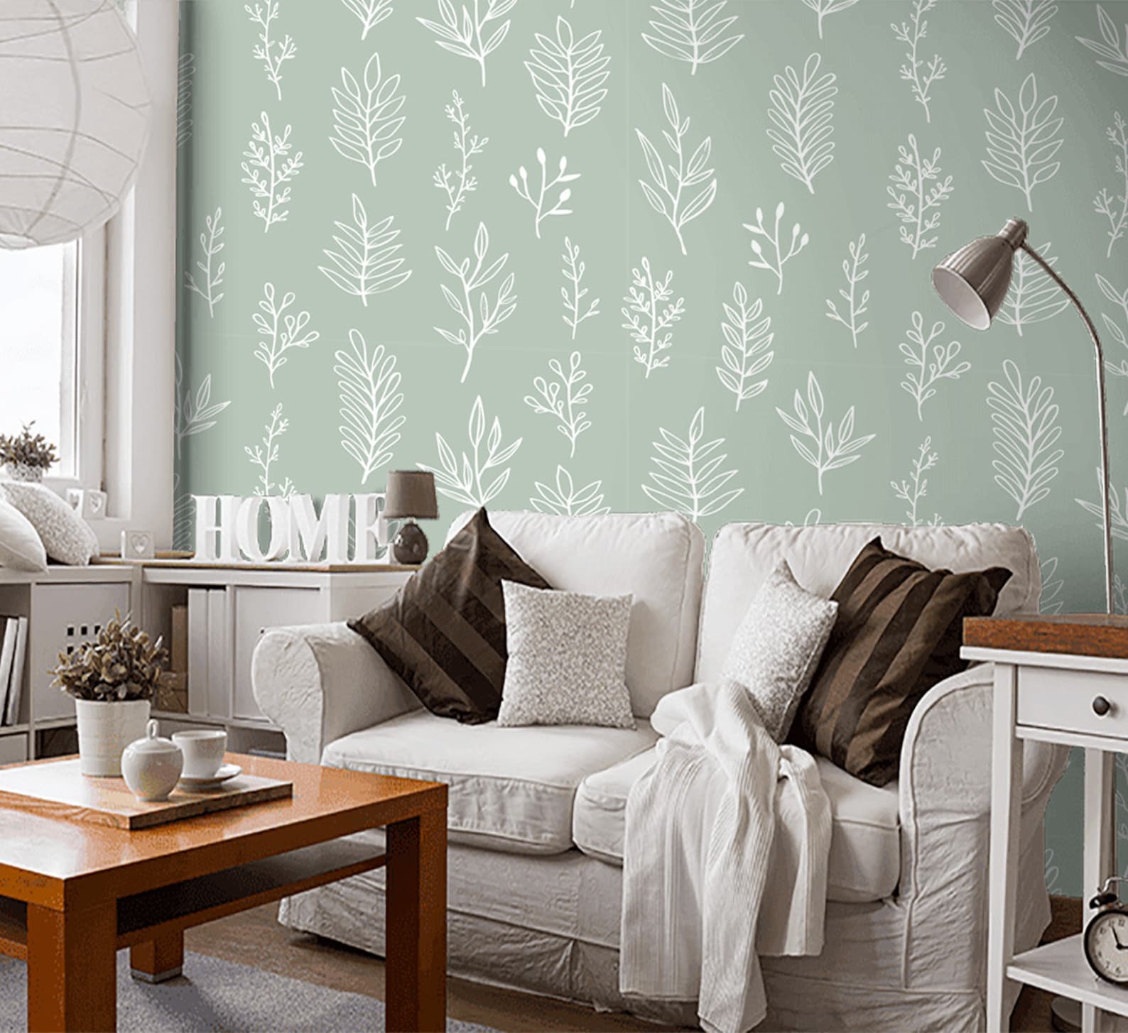Sage Green Wallpaper Peel and Stick Removable Wall Paper | Etsy