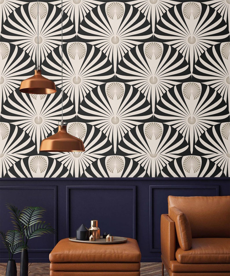 Wallpaper Art Deco Peel and Stick Self Adhesive Modern Wall | Etsy