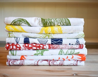Set of Three Kitchen Towels | Mix & Match Towels Pick Three | Housewarming Gift | Flour Sack Kitchen Towel | Host/Hostess Gift