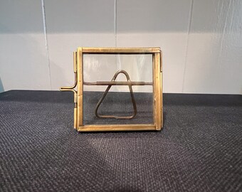 Handmade Mini Brass Frame with Side Slide Clasp