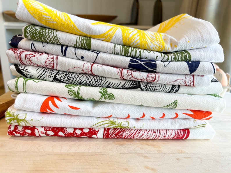 Modern Kitchen Towel Set of Three Mix & Match Towels Pick Three New Home Gift Tea Towel Gift