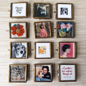 Small Brass Frame Keepsake | 2"x2"