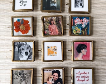 Small Brass Frame Keepsake | 2"x2"