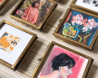 Brass Floating Picture Frame | 2"x2" | Modern Frame