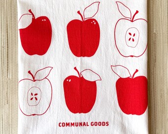 Oversized Cotton Apple Tea Towels | Eco-Friendly Kitchen Towels | 28”x28”