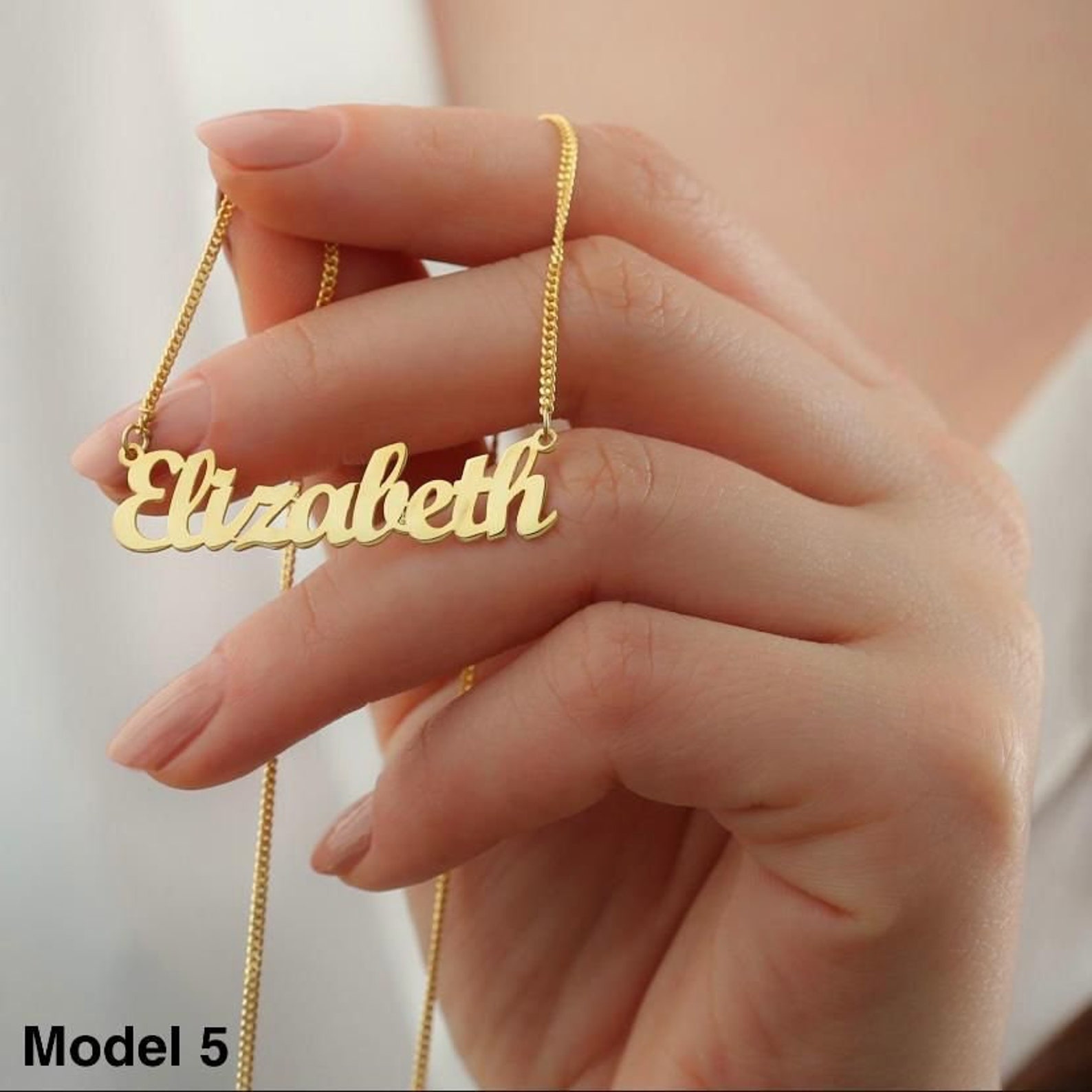 14K Gold Personalized Name Necklace Personalized 1-6 Names Heart