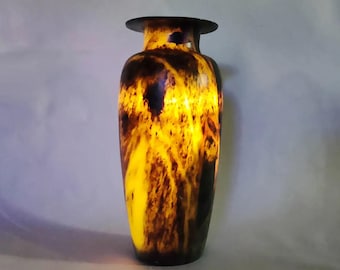 ヴィンテージ大理石オニキス花瓶：手彫りの脚付き石花瓶 - Etsy 日本