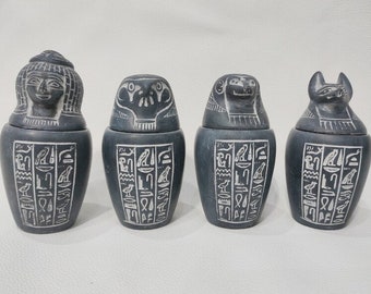 エジプトで手作りされた特徴的なカノプス壺コレクション - Etsy 日本