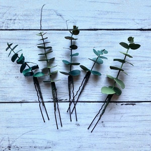 Eucalyptus Hairpin, Preserved Eucalyptus