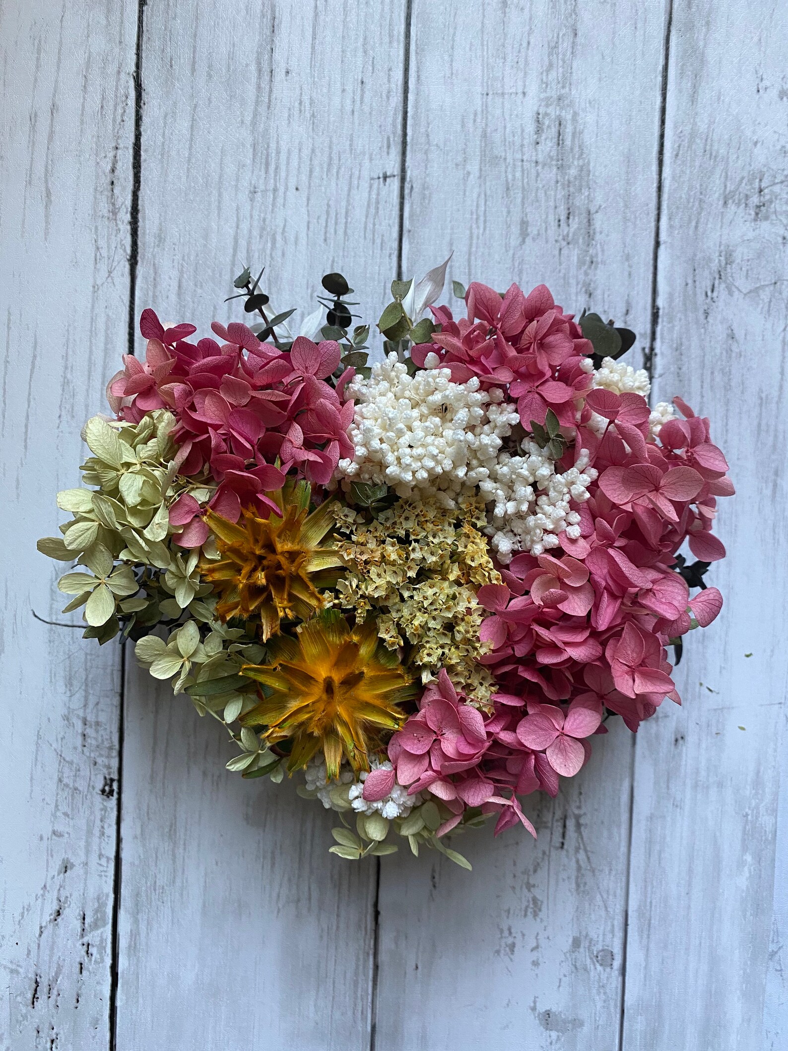 Dried Flowers Bouquet Flower Heart Gift for Her Gift for Etsy