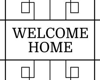 Elegant Welcome Home  for cnc machine projects in jpg, png, svg, and psd files