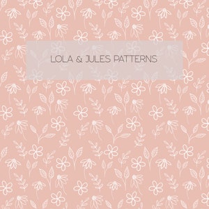 Vintage rosa florales digitales nahtloses Wiederholungsmuster, kommerzielle Nutzung, digitales Papier, digitaler Download, Kinderzimmermuster