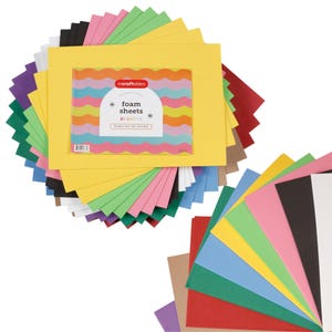 Incraftables Craft Foam Sheet 9x12 Inch (30 Sheets). EVA Foam Paper Sheets 2mm Thin. Multicolor Arts and Crafts Foam Sheets (10 Colors)
