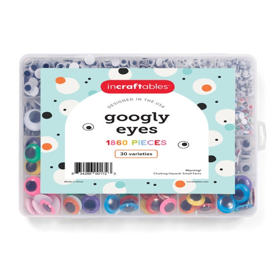 Incraftables Googly Eyes 1680 Pcs Set. Best Colorful Sticky Wiggle