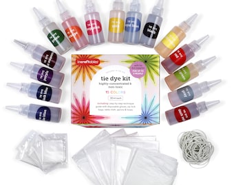 Incraftables Tie Dye Kit for Adults & Kids. Bulk Tie Dye Powder Set with Non Toxic 15 Colors