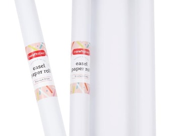 Incraftables Easel Paper Roll (18 Inches x 75 Feet). White Craft Paper Roll for Kids Adults. Art Paper Roll