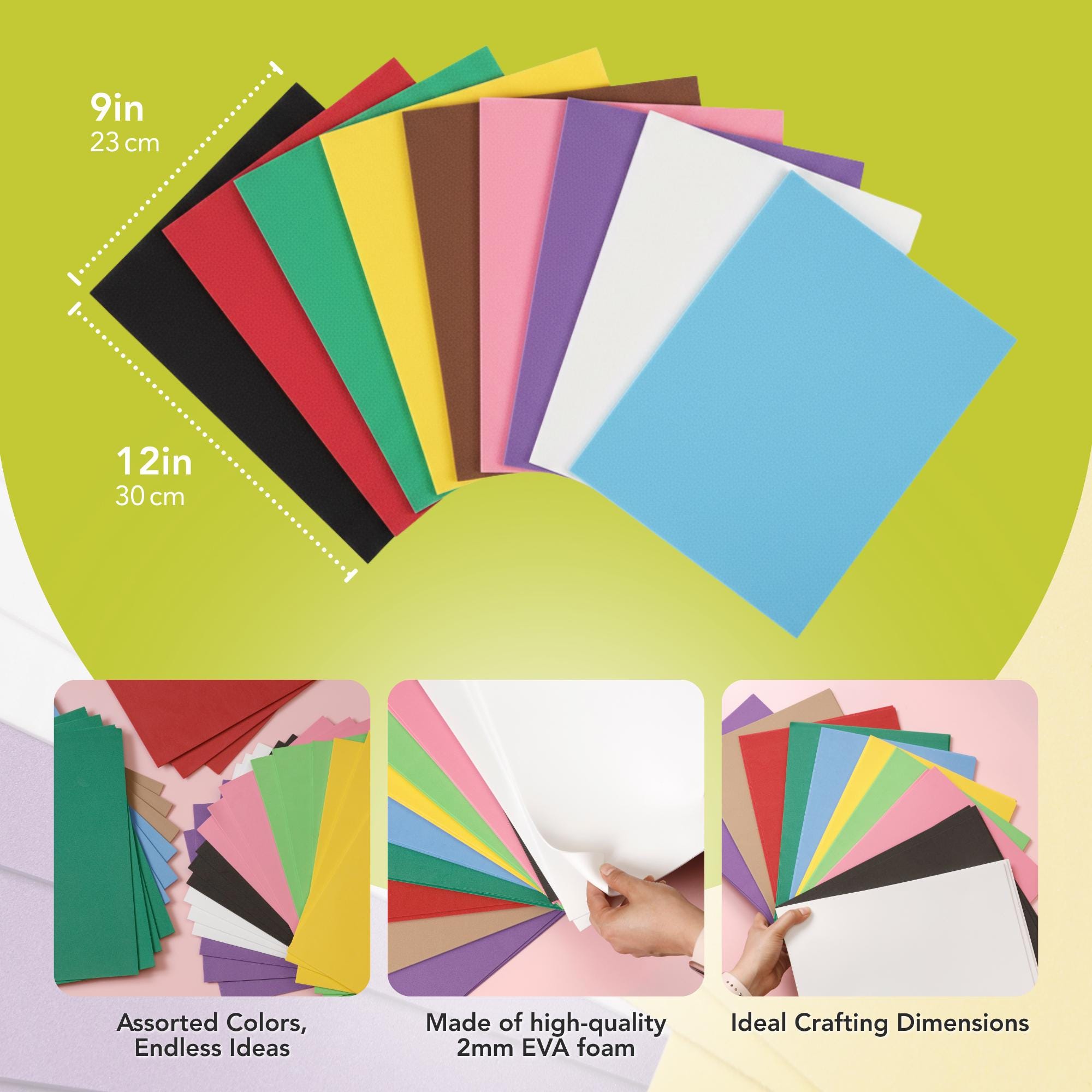 Craft Paper Sheets Types Incraftables Craft Foam Sheet 9x12 Inch 30 Sheets. EVA Foam Paper ...
