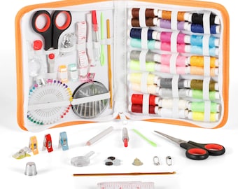 Incraftables Sewing Kit with 30pcs Multicolor Thread Needles. Travel Hand Repair Set