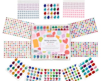 Incraftables Rhinestone Stickers 1150 pcs. Best Self Adhesive Multicolor Sticker Gems for Crafts. (3mm-15mm) Bling Stick On Gems for Crafts