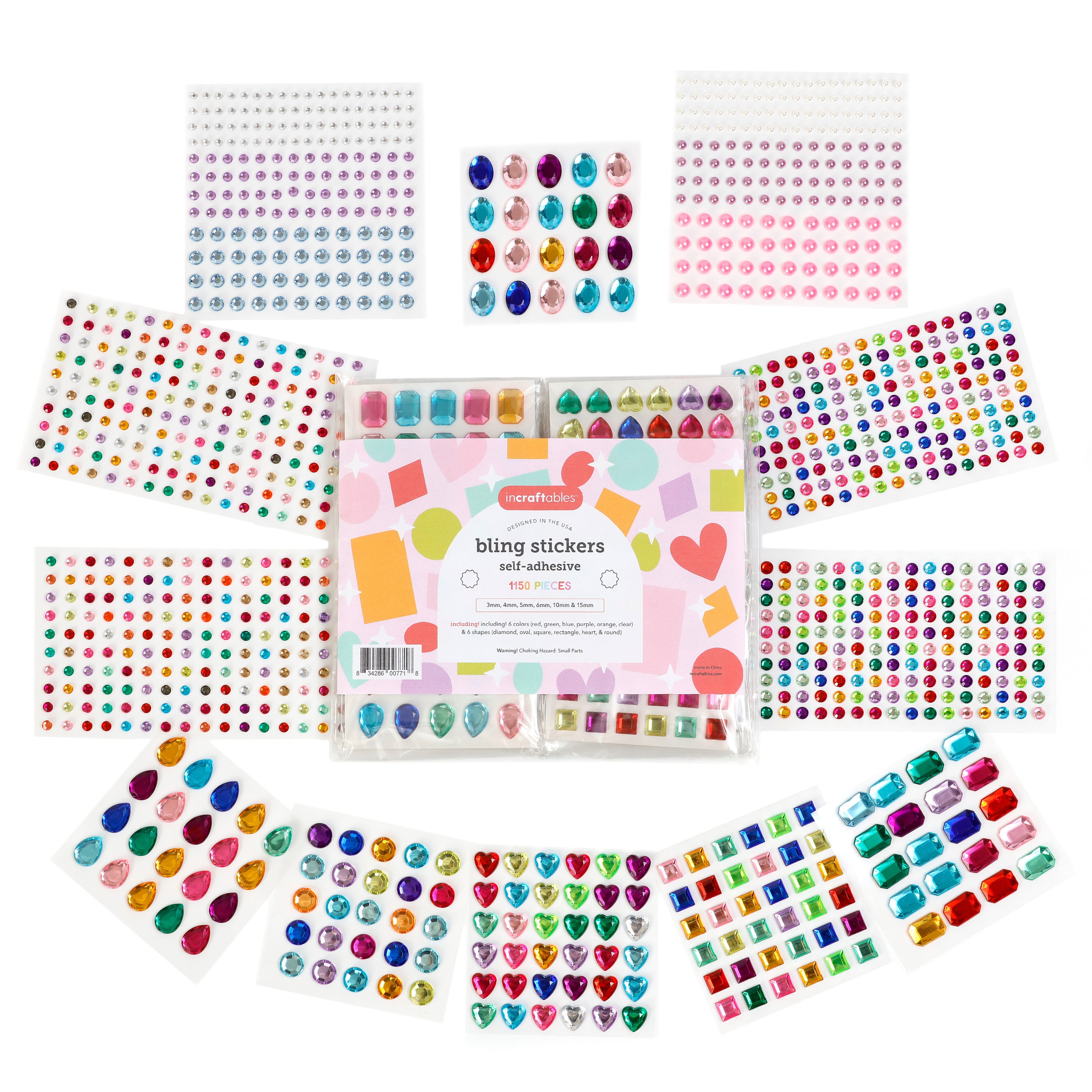 Creatology Round Sticky Gems - 100 Pieces