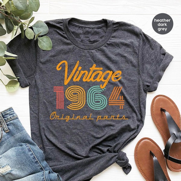 60th Birthday Shirt, Vintage T Shirt, Vintage 1964 Shirt, 60th Birthday Gift for Women, 60th Birthday Shirt Men, Retro Shirt, Vintage Shirts