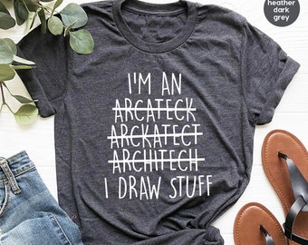 Chemise architecte drôle, T-shirt architecte, T-shirt étudiant architecte, T-shirt professionnel, cadeau pour architecte, chemise architecture, futur architecte