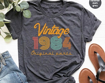 40th Birthday Shirt, Vintage T Shirt, Vintage 1984 Shirt, 40th Birthday Gift for Women, 40th Birthday Shirt Men, Retro Shirt, Vintage Shirts