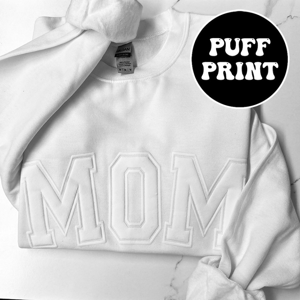 Custom Embossed Sweatshirts, Personalized Gift, Matching Couples Sweatshirts, Puff Print Hoodie, Puff Sweatshirt, Embossed Long Sleeve Shirt