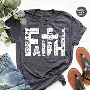 Christian Shirt, Bible Verse T-Shirt, Religious Outfit, Retro Faith T Shirt, Christian Cross Graphic Tees, Genderneutral Adult Tshirts