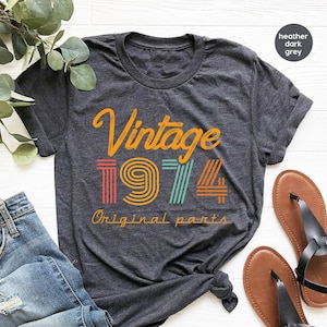 52nd Birthday Shirt, Vintage T Shirt, Vintage 1974 Shirt, 52nd Birthday Gift for Women, 52nd Birthday Shirt Men, Retro Shirt, Vintage Shirts