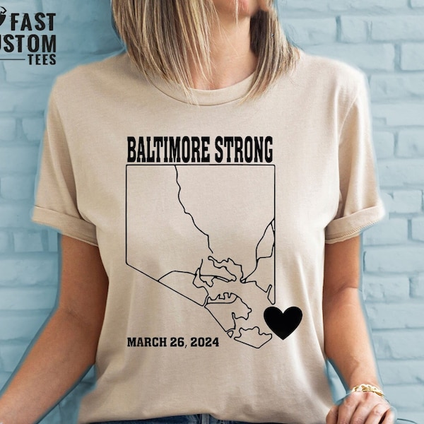Baltimore Strong Shirt, Pray For Baltimore Tee, Baltimore Bridge TShirt, Francis Scott Key Bridge Shirt, Maryland Tough Shirt, March 26 2024