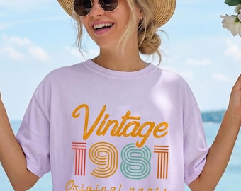 Comfort Colors® 45th Birthday Shirt, Vintage 1981 Shirt, 45th Birthday Gift for Women, 45th Birthday Shirt Men, Retro Shirt, Vintage Shirts