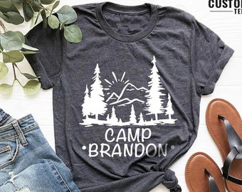 Custom Camp Shirt, Camping Shirt, Camping Friend Gift, Summer Shirt, Camping Lover Shirt, Simple Camping Shirt