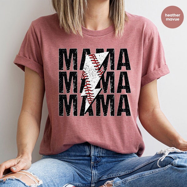 Baseball Mom Shirts, Mothers Day Gifts, Baseball Gifts, Gifts for Mom, Mama Vneck Tshirt, Baseball Mom Gifts, Sports Mom Graphic Tees