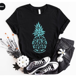Ovarian Cancer Awareness Shirt, Ovarian Cancer Support Tshirt, Pineapple Graphic Tees, Teal Ribbon Clothing, Cancer Patient Shirts for Women