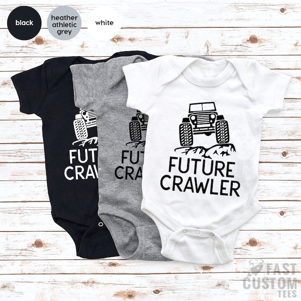 Future Crawler Shirt, Funny Baby Bodysuit, Off Roading Baby, Baby Shower Gift, Hipster Baby Shirt, New Baby Gifts