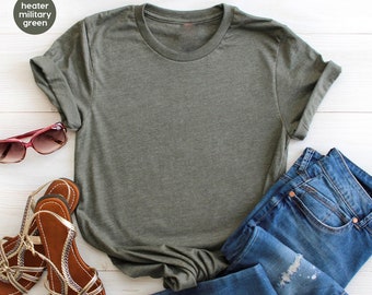 Oversized Shirt, Blank T-Shirt, Plain Unisex Shirt, Plain Blank Shirt, Wholesale T-Shirt, Bulk T Shirt, Heather Soft Plain Tee, Shirts Men