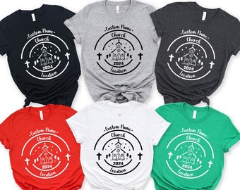 Custom Church Shirt, Custom Text Christian Shirts, Faith Shirt, Religious Gifts, Christian Shirts, Christian Cross Graphic Tee
