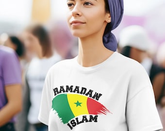 Muslim Shirt, Ramadan Gift, Ramadan Mubarak T-Shirt, Senegal Flag Shirt, EID Mubarak Shirt, Senegalese Gift, Senegal T-shirt