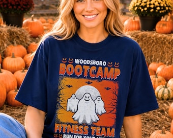 Halloween Gym Team Shirt, Cute Ghost Exercise Shirt, Funny Active Lifestyle Apparel, Group Workout Shirt