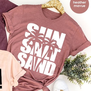 Holiday Graphic Tees, Travel Shirt, Summer Shirt, Beach T-Shirt, Sun Vneck Shirt, Vacation Shirt, Trip T-Shirt, Gift for Her, Summer Outfit image 1