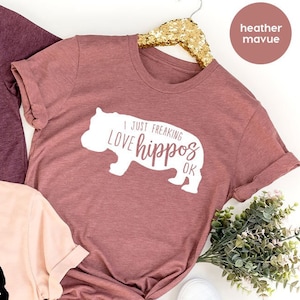Funny Hippopotamus Shirts, Hippopotamus Graphic Tees, Unisex Crewneck Sweatshirt, Gift for Her, Gift for Him, Hippopotamus TShirt