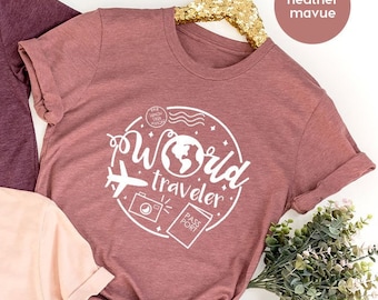 World Traveler Shirt, Travel T-Shirt, Traveler Gifts, Gift For Traveler, Travel Buddies Shirt, Travel Lover Shirt, Adventure T-Shirt