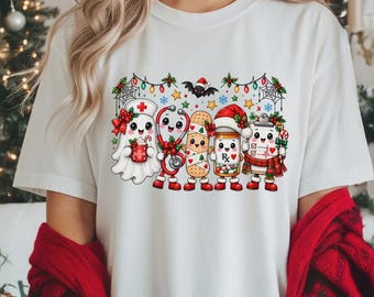 Cute Christmas Medical Shirt, Xmas Nurse T-Shirt, Holiday Doctor Sweatshirt, Festive Healthcare Worker Gift, Medical Staff Tee