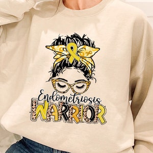 Endometriosis Warrior Hoodies and Sweaters, Endometriosis Awareness Long Sleeve Shirt, Endometriosis Sweatshirt, Endometriosis Support