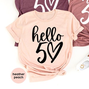 50th Birthday Shirt Hello 50 TShirt Fifty Years Old Gift | Etsy